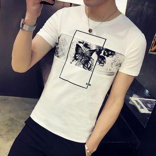 Butterfly Printed Short-sleeve T-shirt