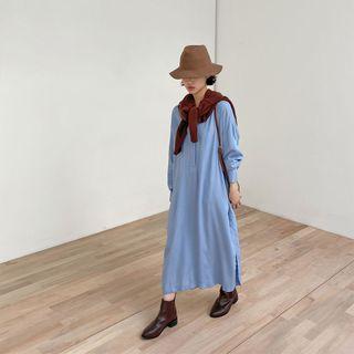 Round-neck Midi Shirtdress