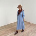 Round-neck Midi Shirtdress
