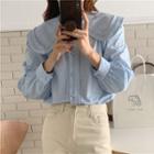 Collard Button-up Blouse
