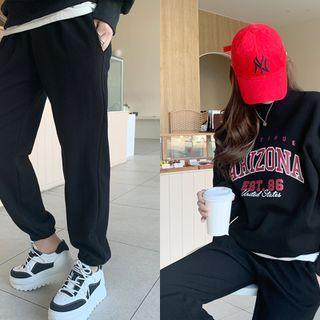Drawcord Jogger Pants Black - One Size