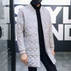 Quilted Longline Bomber Jacket