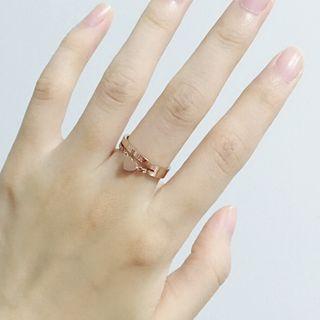 Stainless Steel Heart Open Ring