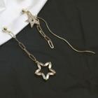 925 Sterling Silver Non-matching Star Dangle Earring