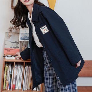Lace Applique Shirt Jacket