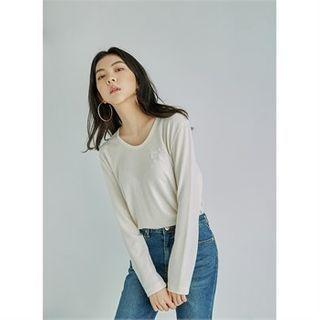 U-neck Drop-shoulder Top