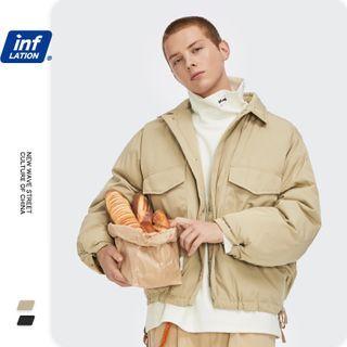 Collared Plain Down Coat