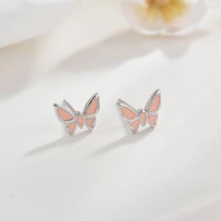 925 Sterling Silver Butterfly Earring As Shown In Figure - One Size