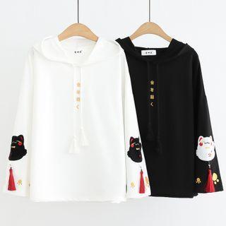 Tassel Embroidered Hoodie