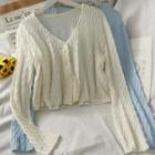 Button-up Lace Light Top