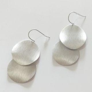 Brushed Alloy Dangle Earring (various Designs)