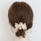 Bow Lace Faux Pearl Hair Tie