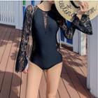 Lace Long-sleeve Swimsuit