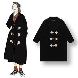 Toggle Long Coat Black - One Size