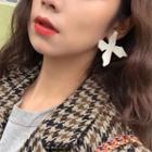 Irregular Acrylic Flower Earring White - One Size