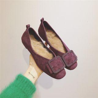 Buckled Square-toe Flats