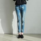 Fleece-lined Cropped Tapered Jeans