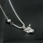 Bull Pendant Necklace Silver - One Size