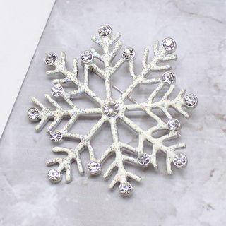 Rhinestone Snowflake Brooch As Shown In Figure - One Size