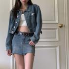 Loose-fit Denim Jacket / High-waist Mini Skirt