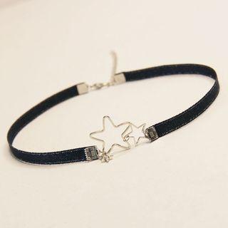 Alloy Star Choker Dark Blue - One Size