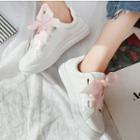 Bow Faux Leather Sneakers