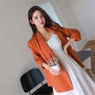 Double-breasted Loose-fit Linen Blazer