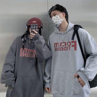 Couple Matching Front Pocket Letter Hoodie