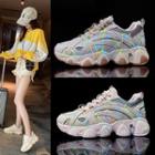 Platform Reflective Athletic Sneakers