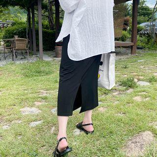 Soft Touch H-line Long Skirt