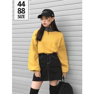 Balloon-sleeve Boxy Pullover