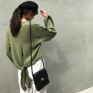 Cutout Tie-back Loose-fit Top