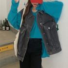 Long-sleeve T-shirt / Denim Vest