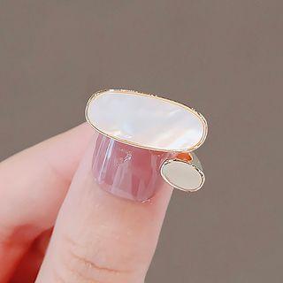Oval Open Ring Ly2329 - White - One Size