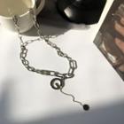 Alphabet Pendant Necklace 1 Pc - Necklace - Platinum - One Size
