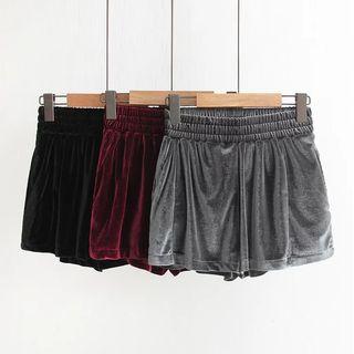 Velvet Band Waist Shorts