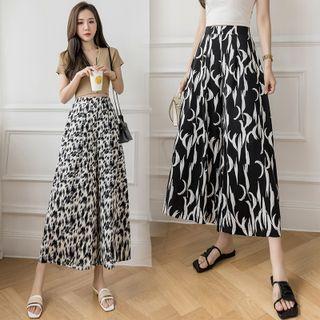 High-waist Print Culottes