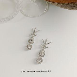 Alloy Rhinestone Hair Clip 1 Pair - Alloy Rhinestone Hair Clip - One Size
