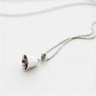Bell Pendant Sterling Silver Necklace Silver - One Size