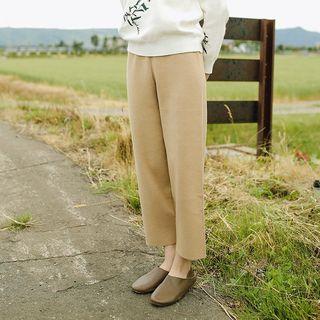 Wide-leg Pants Brown - One Size