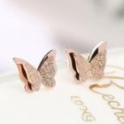 Rose Gold Plated Butterfly Earring
