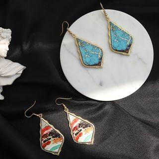 Printed Alloy Drop Earring