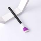 Angled Makeup Brush 1t01505 - 1 Pc - Black & Purple & White - One Size