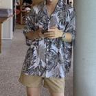 Short-sleeve Leaf Hawaiian Shirt
