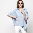 Batwing-sleeve Dip-back Shirt