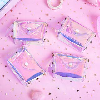 Iridescent Transparent Organizer Pouch As Shown In Figure - One Size