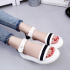 Contrast Trim Velcro Sandals