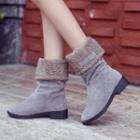 Fleece-lining Two-way Short Boots