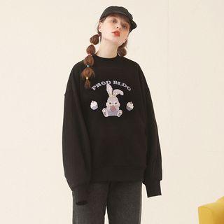 Rabbit Printed Long-sleeve Sweatshirt