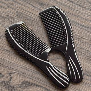 Horn Hair Comb 869 - Black - 15cm X 4.5cm